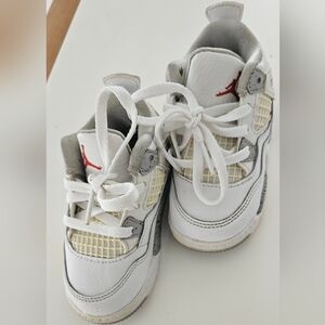 Nike Air Jordan 4 Retro White Oreo Toddler Size 6C Sneakers
